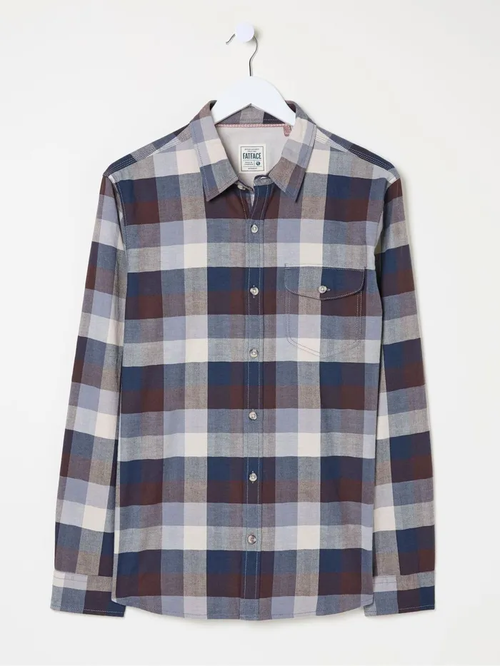 Fat Face Shirts Blue Long Sleeve Buffalo Check Shirt 8211 Men