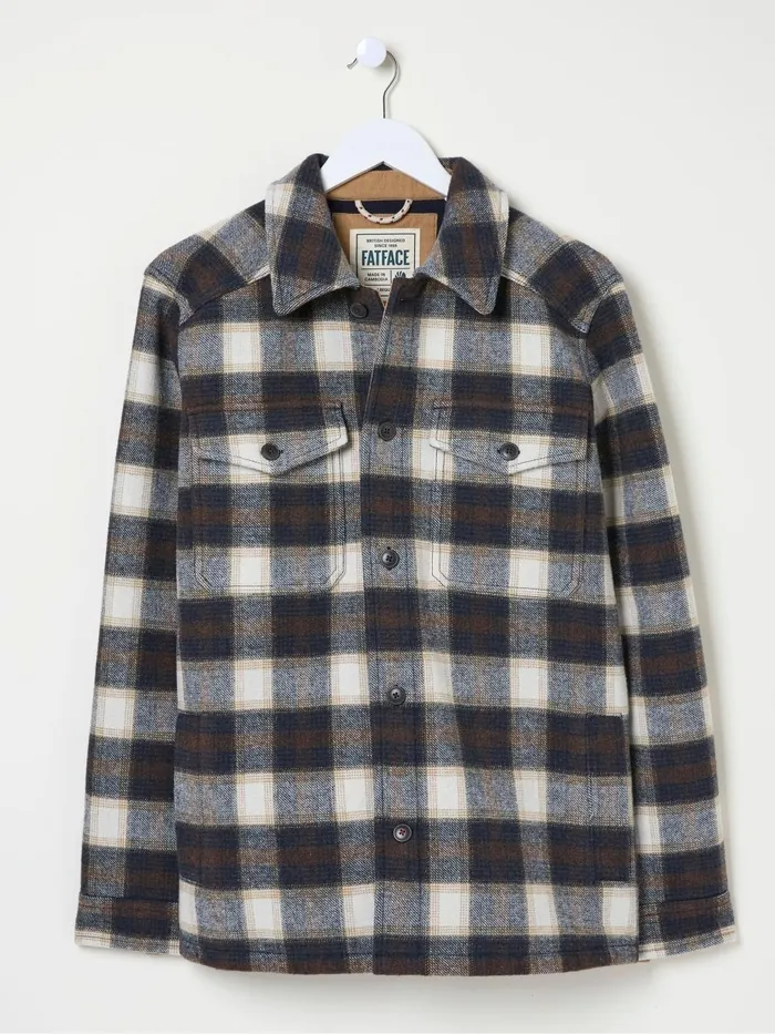 Fat Face Shirts Milton Dark Brown Check Overshirt 8211 Men