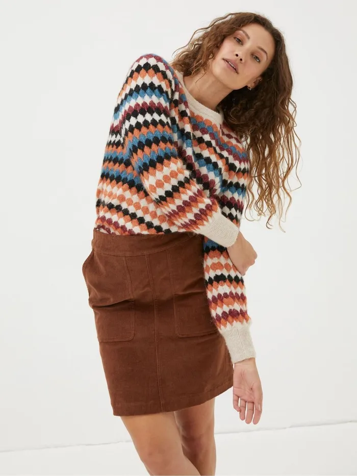 Fat Face Skirts Brown Eliza Cord Skirt 8211 Women