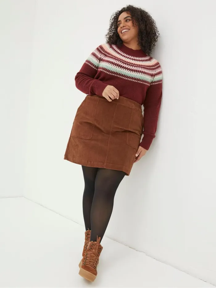 Fat Face Skirts Brown Eliza Cord Skirt 8211 Women