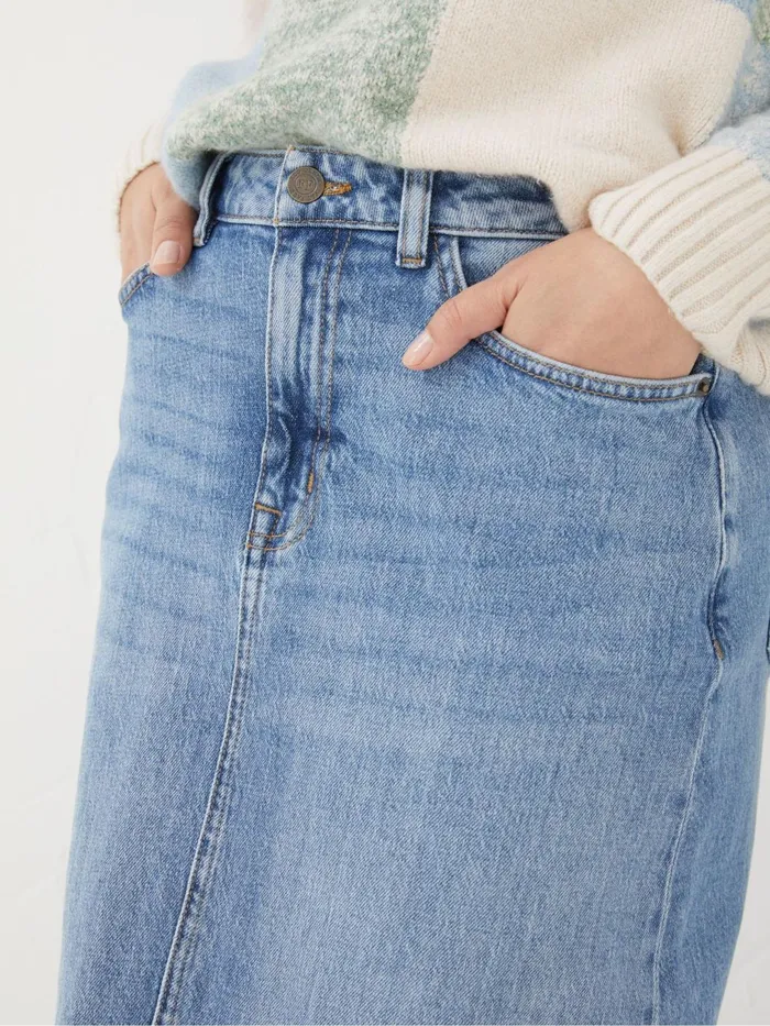 Fat Face Skirts Carla Blue Denim Midi Skirt 8211 Women