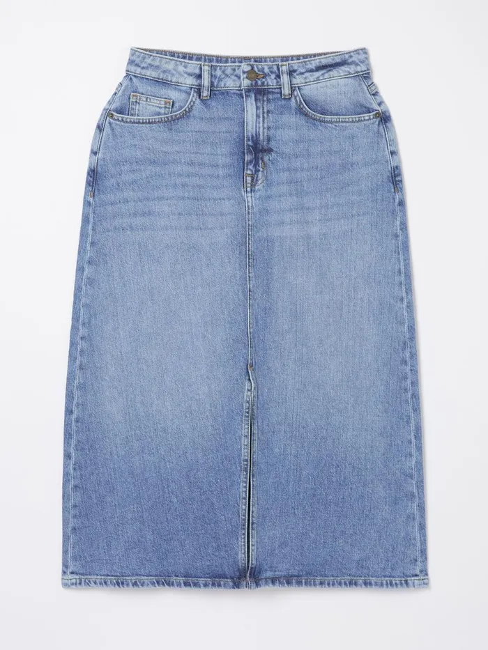 Fat Face Skirts Carla Blue Denim Midi Skirt 8211 Women