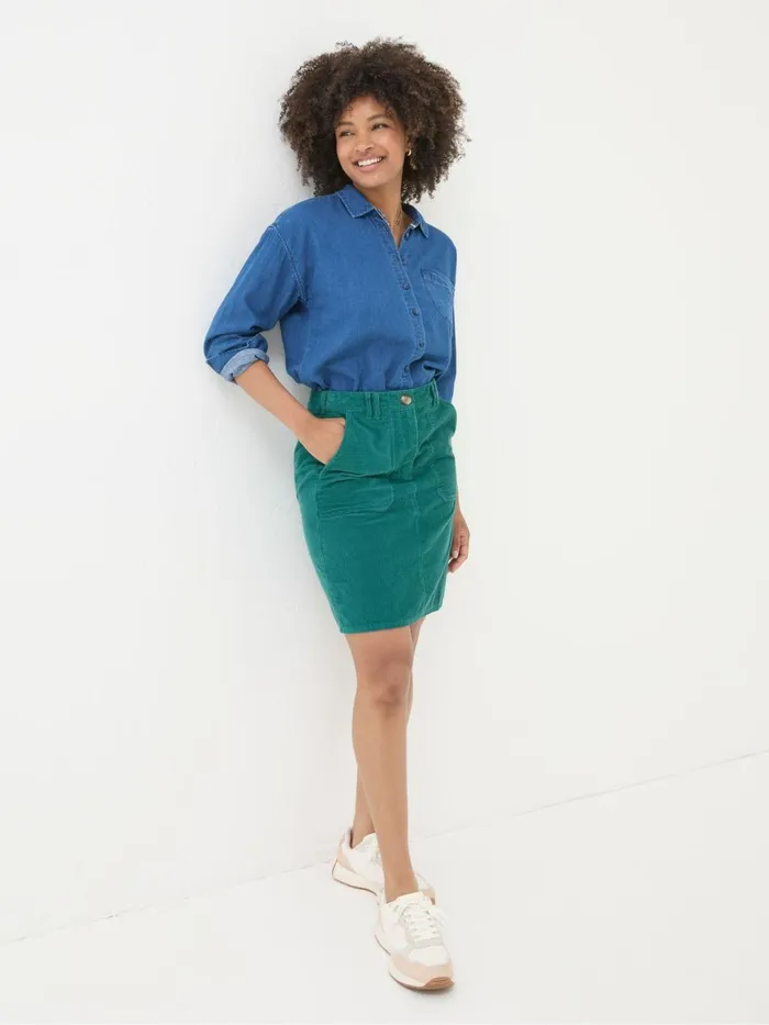 Fat Face Skirts Chesil Green Cord Skirt 8211 Women