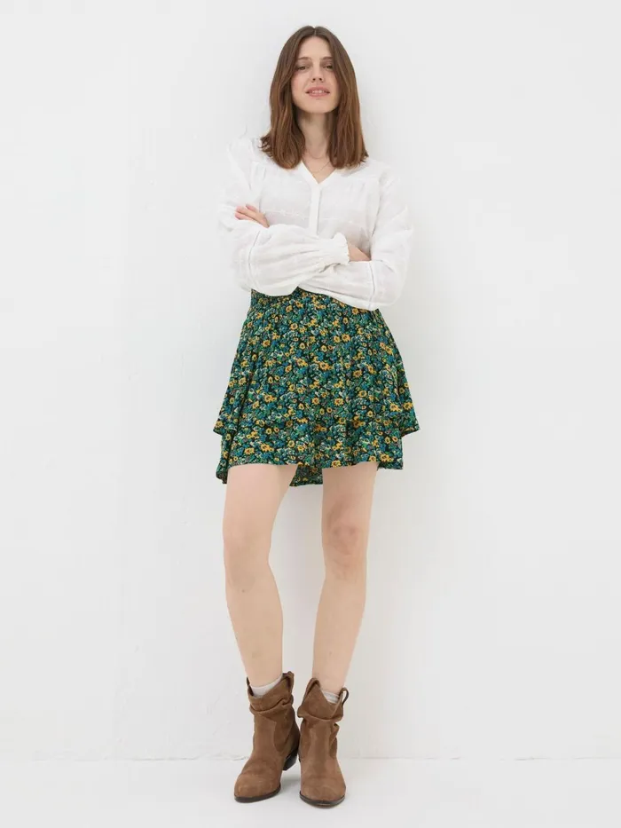 Fat Face Skirts Green Spring Floral Skirt 8211 Women