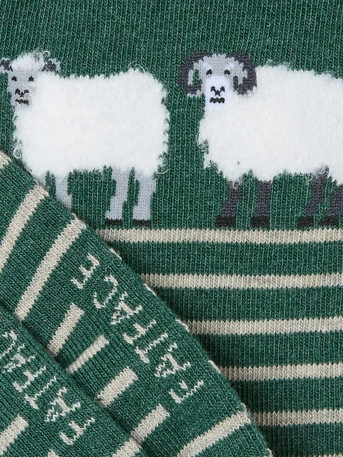 Fat Face Socks Green Sheep Socks 1 Pack 8211 Men