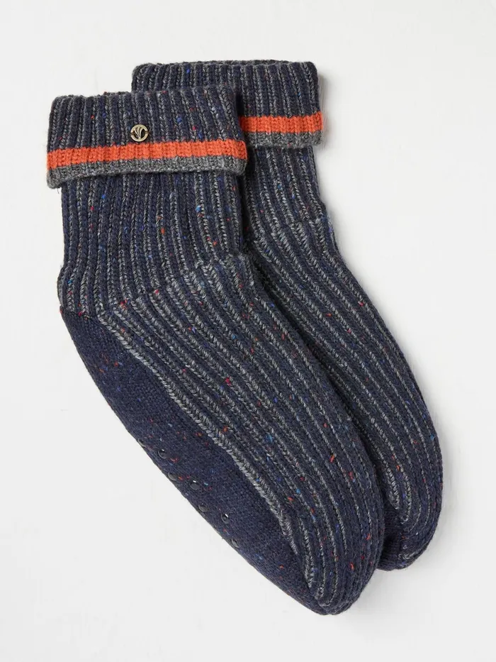 Fat Face Socks Navy Striped Bedsocks 8211 Men