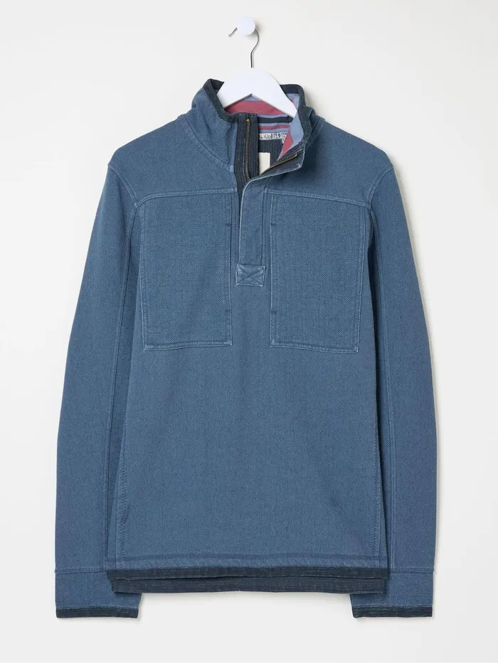 Fat Face Sweatshirts and Hoodies Airlie Blue Panel Sweatshirt 8211 Men