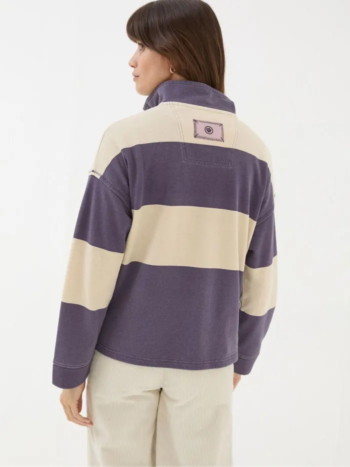 Fat Face Sweatshirts and Hoodies Airlie Purple Striped Relaxed Sweat Top 8211 Women