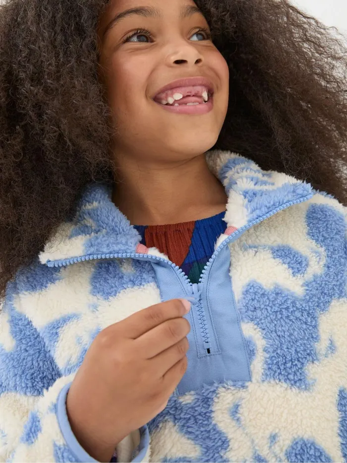 Fat Face Sweatshirts and Hoodies Blue Horse Half Neck Fleece 8211 Kids