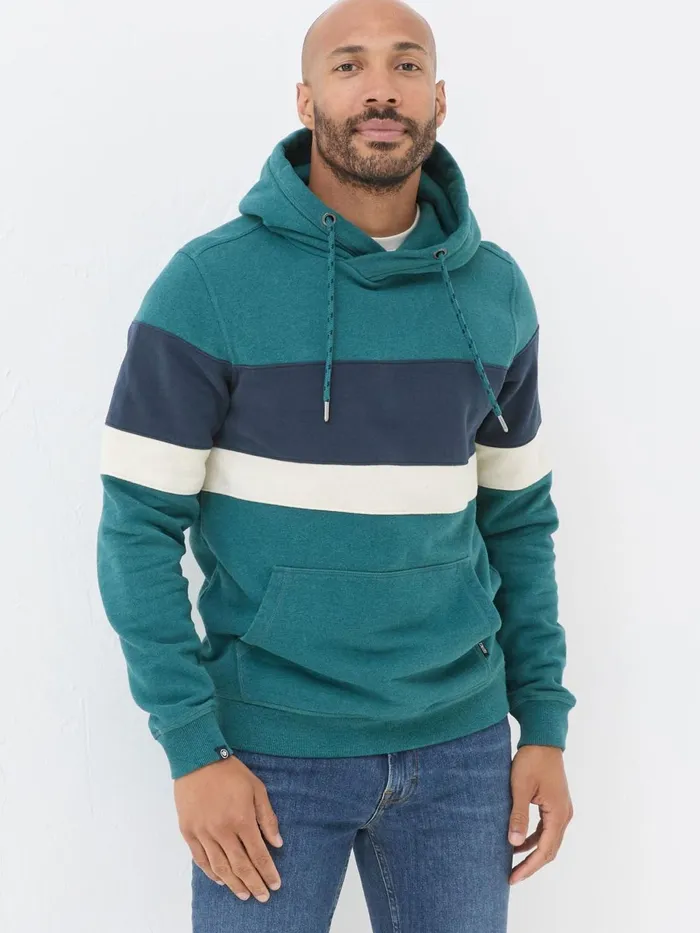 Fat Face Sweatshirts and Hoodies Brooke Green Overhead Hoodie 8211 Men