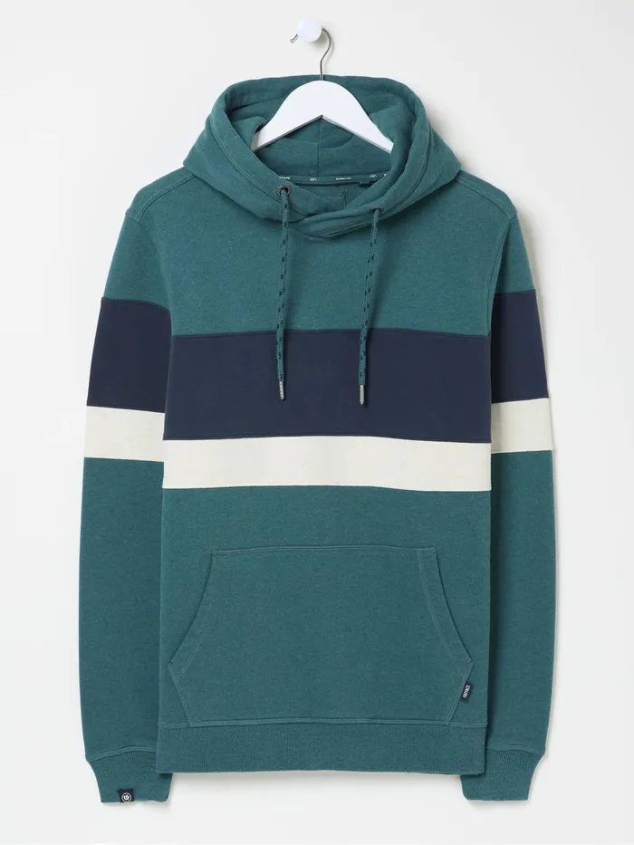 Fat Face Sweatshirts and Hoodies Brooke Green Overhead Hoodie 8211 Men