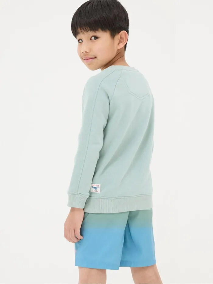 Fat Face Sweatshirts and Hoodies Green Surf Graphic Sweatshirt 8211 Kids