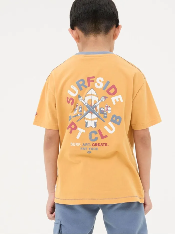 Fat Face TShirts and Polos Yellow Art Graphic Jersey TShirt 8211 Kids