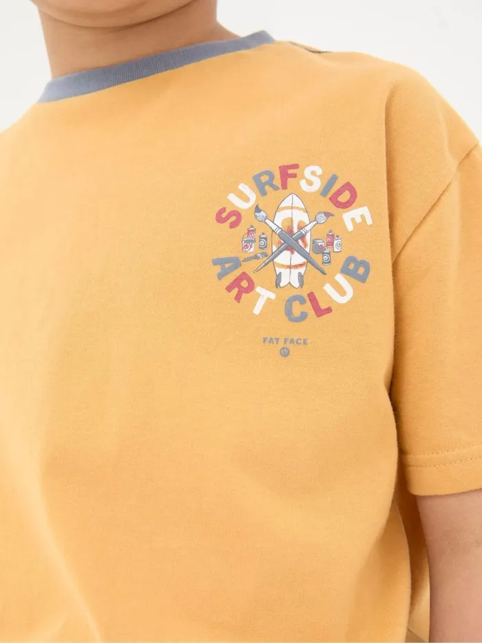 Fat Face TShirts and Polos Yellow Art Graphic Jersey TShirt 8211 Kids