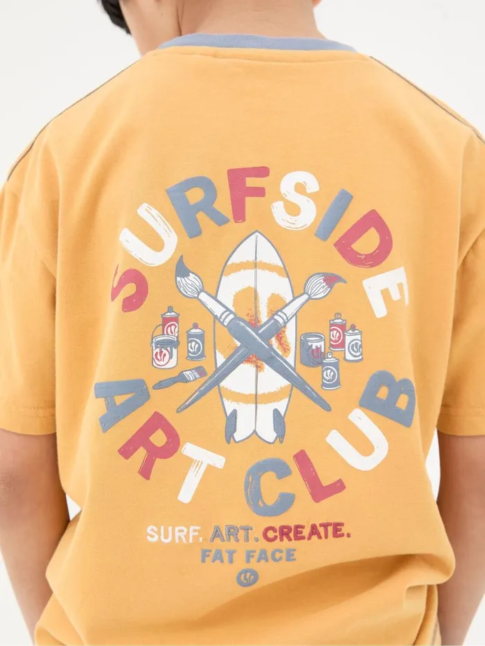 Fat Face TShirts and Polos Yellow Art Graphic Jersey TShirt 8211 Kids