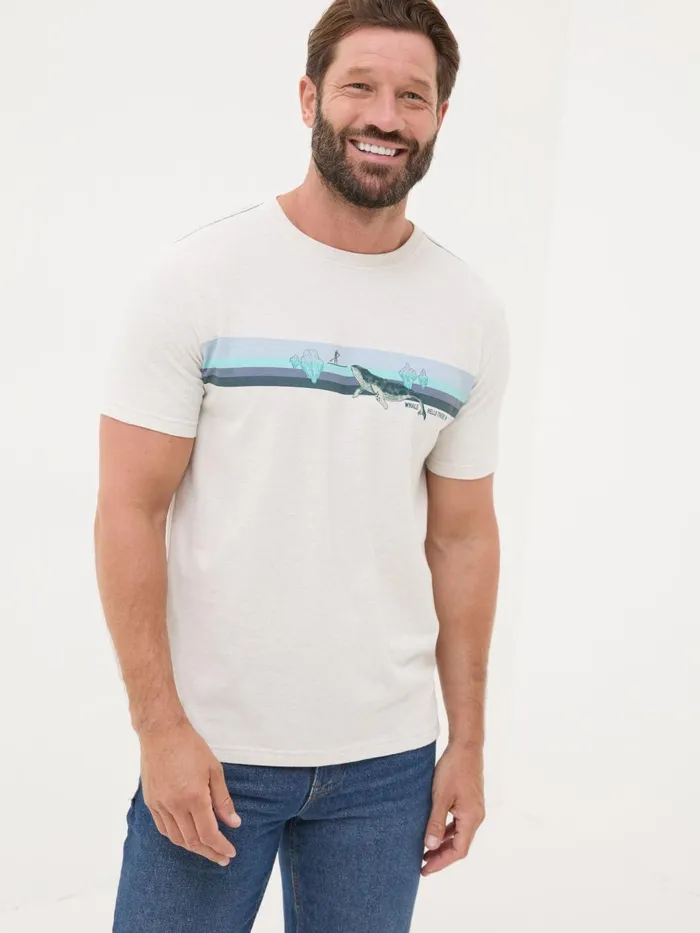Fat Face TShirts Natural Whale Hello There TShirt 8211 Men