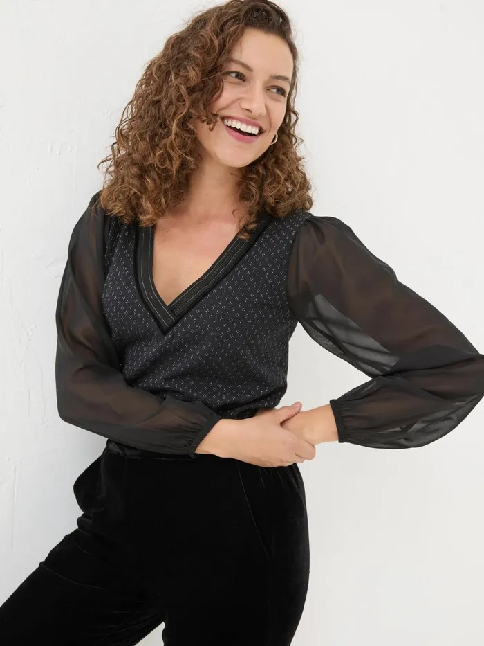 Fat Face Tops and TShirts Margot Black Top 8211 Women