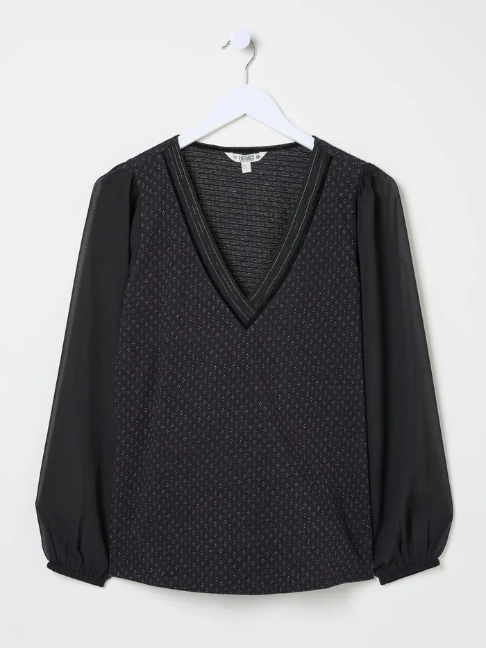 Fat Face Tops and TShirts Margot Black Top 8211 Women Fat Face Tops and TShirts Margot Black Top 8211 Women