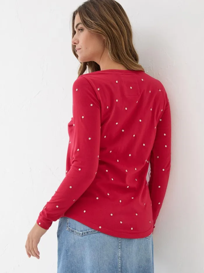 Fat Face Tops and TShirts Red Bree Spot Top 8211 Women