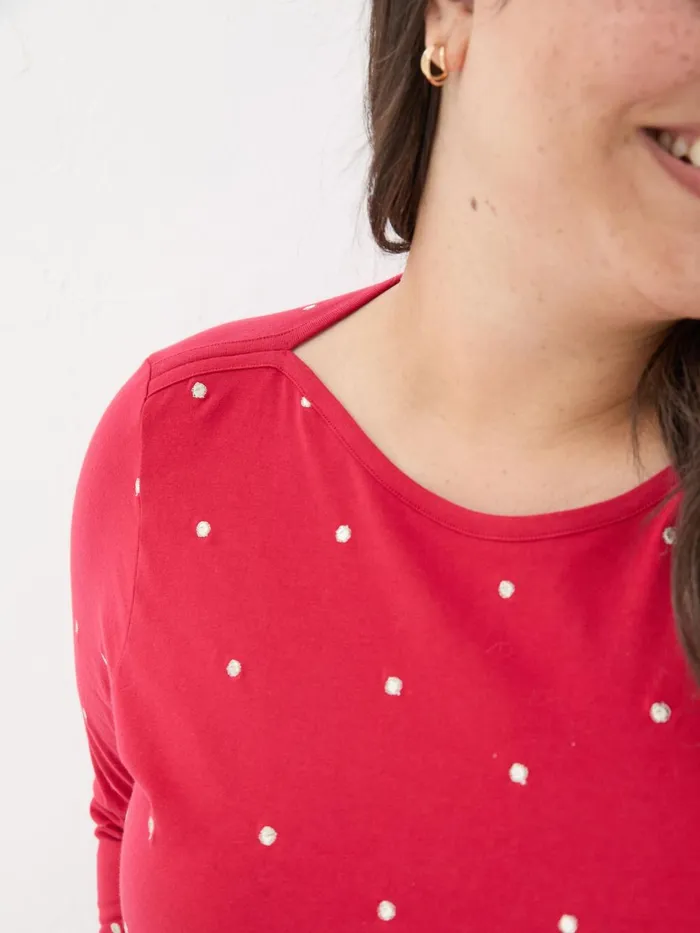 Fat Face Tops and TShirts Red Bree Spot Top 8211 Women