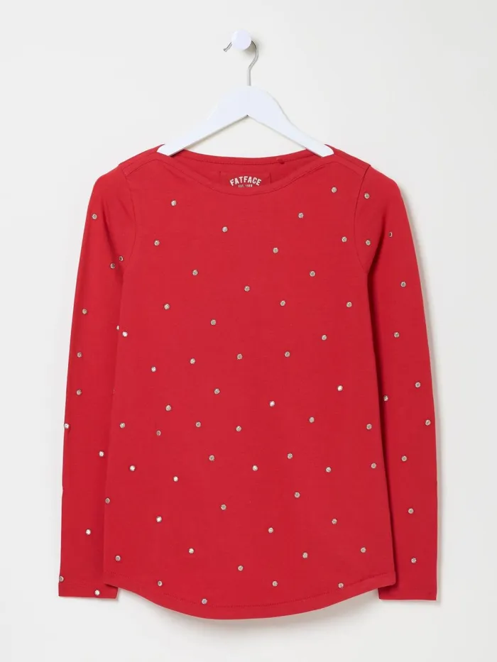 Fat Face Tops and TShirts Red Bree Spot Top 8211 Women