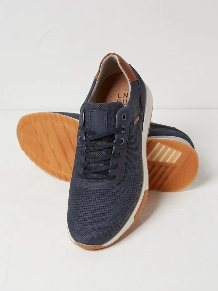 Fat Face Trainers Wells Blue Leather Runner Trainers 8211 Men