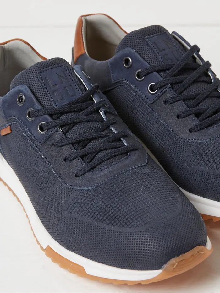 Fat Face Trainers Wells Blue Leather Runner Trainers 8211 Men