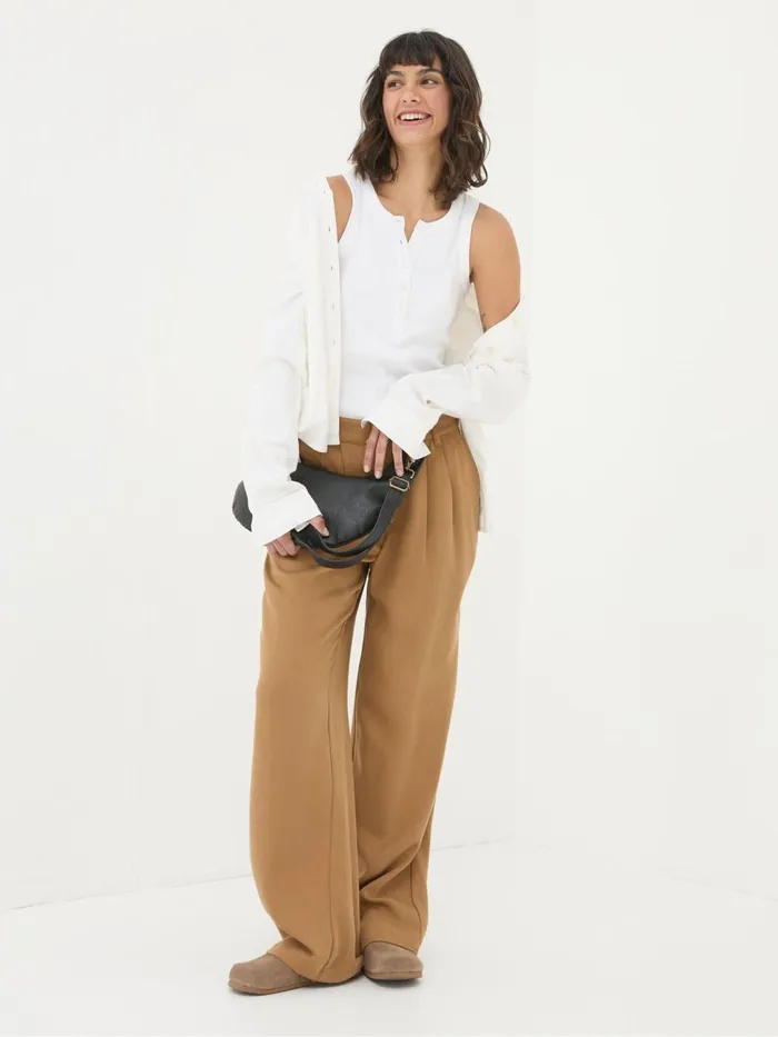 Fat Face Trousers and Leggings Dark Natural Ginger Wide Leg Drape Trousers 8211 Women Fat Face Trousers and Leggings Dark Natural Ginger Wide Leg Drape Trousers 8211 Women