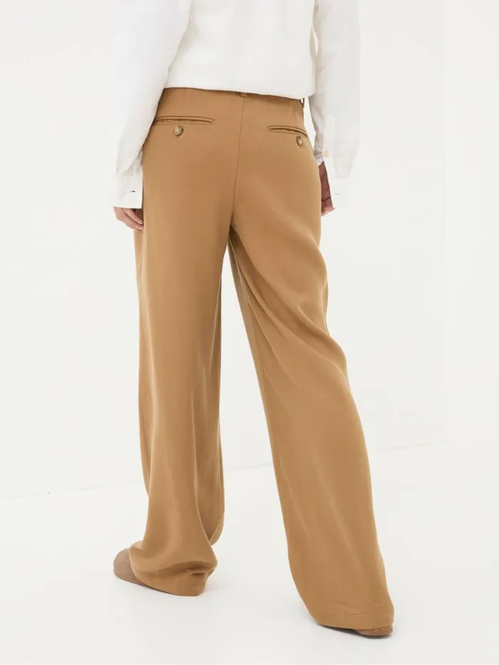 Fat Face Trousers and Leggings Dark Natural Ginger Wide Leg Drape Trousers 8211 Women