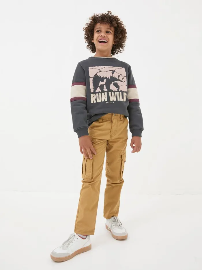 Fat Face Trousers Jeans and Joggers Lulworth BrownStone Cargo Trousers 8211 Kids Fat Face Trousers Jeans and Joggers Lulworth BrownStone Cargo Trousers 8211 Kids