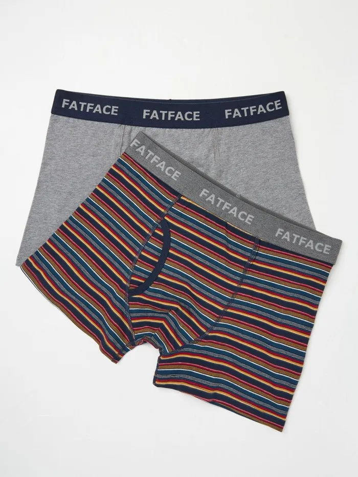 Fat Face Underwear Navy Whistler Stripe Boxers 2 Pack 8211 Men