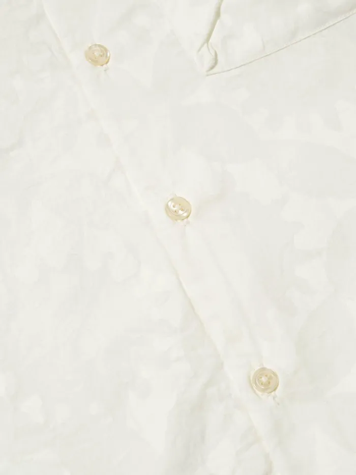 Field Shirt In Ecru Sun Print Poplin Men Universal Works Shirts