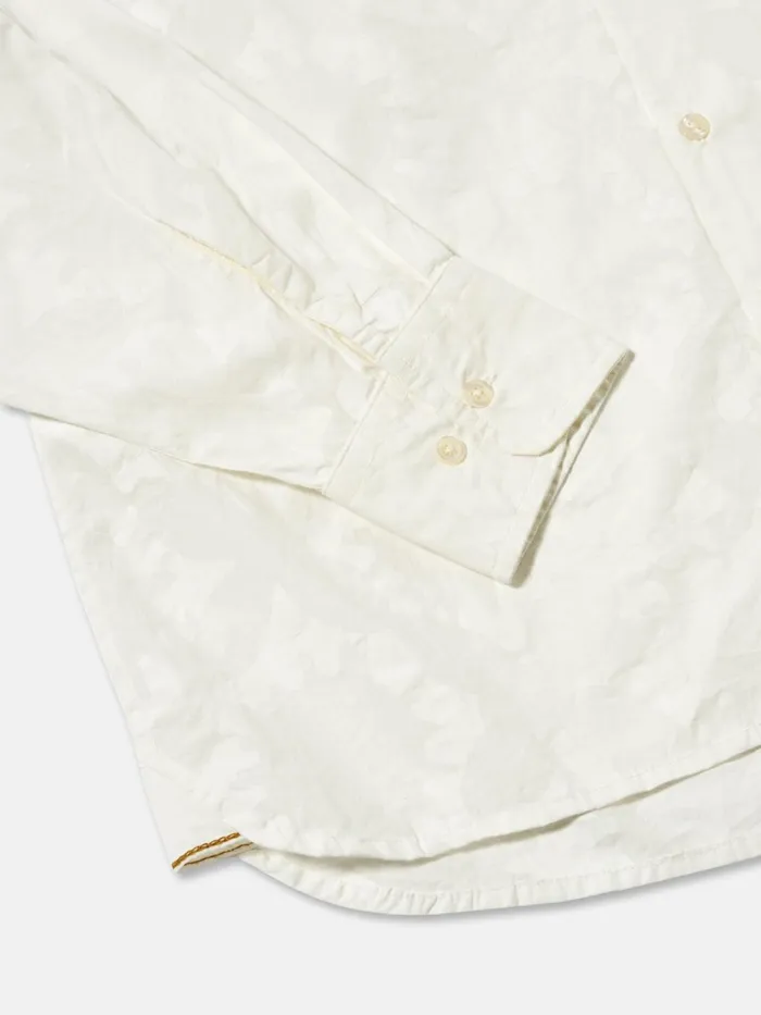 Field Shirt In Ecru Sun Print Poplin Men Universal Works Shirts