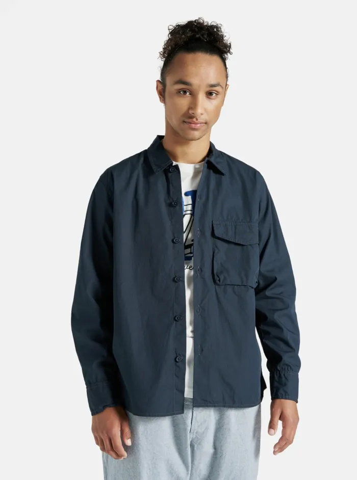 Field Shirt In Navy Broad Cloth Men Universal Works Overshirts
