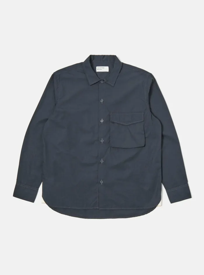 Field Shirt In Navy Broad Cloth Men Universal Works Overshirts