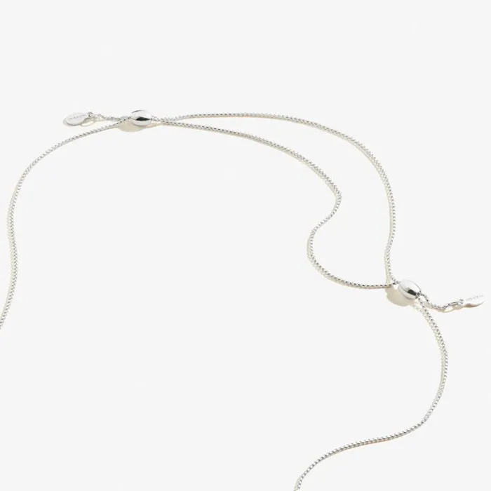 Fine Jewelry Women Alex And Ani Adjustable Length Bead Chain Necklace Sterling Silver
