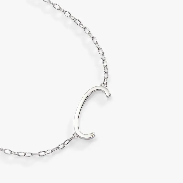 Fine Jewelry Women Alex And Ani Initial C Precious Elongated Necklace Sterling Silver