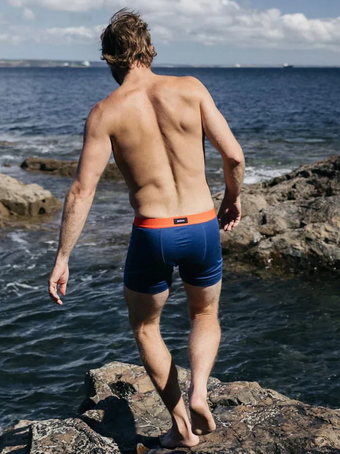 Finisterre Base Layers and Underwear Men Eddy 20 Merino Wool Boxers Atlanticflame