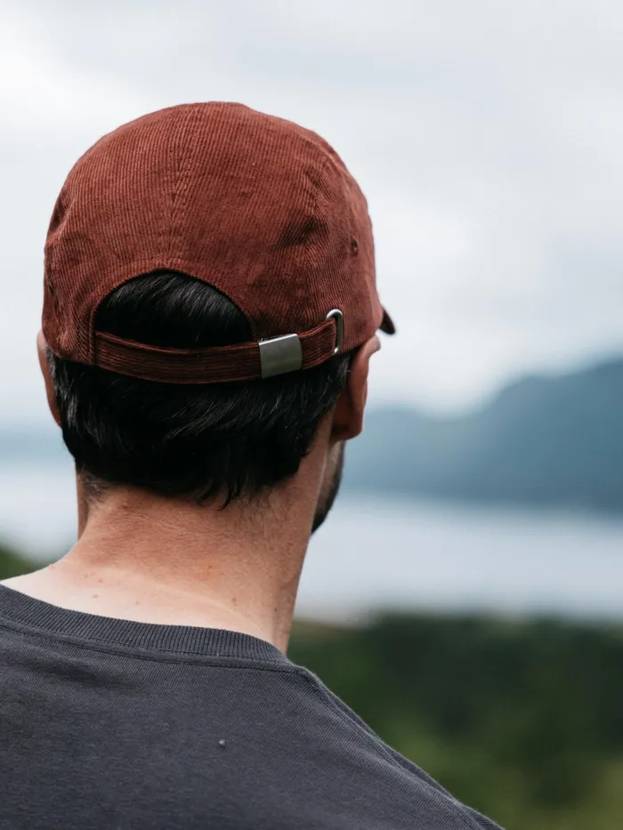 Finisterre Hats and Beanies MenWomen Jetty Diamond Cord Cap Dark Rosewood