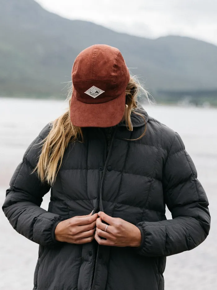 Finisterre Hats and Beanies MenWomen Jetty Diamond Cord Cap Dark Rosewood