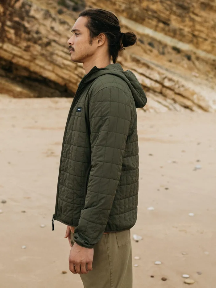 Finisterre Jackets and Coats Men Firecrest Hooded Jacket Olive