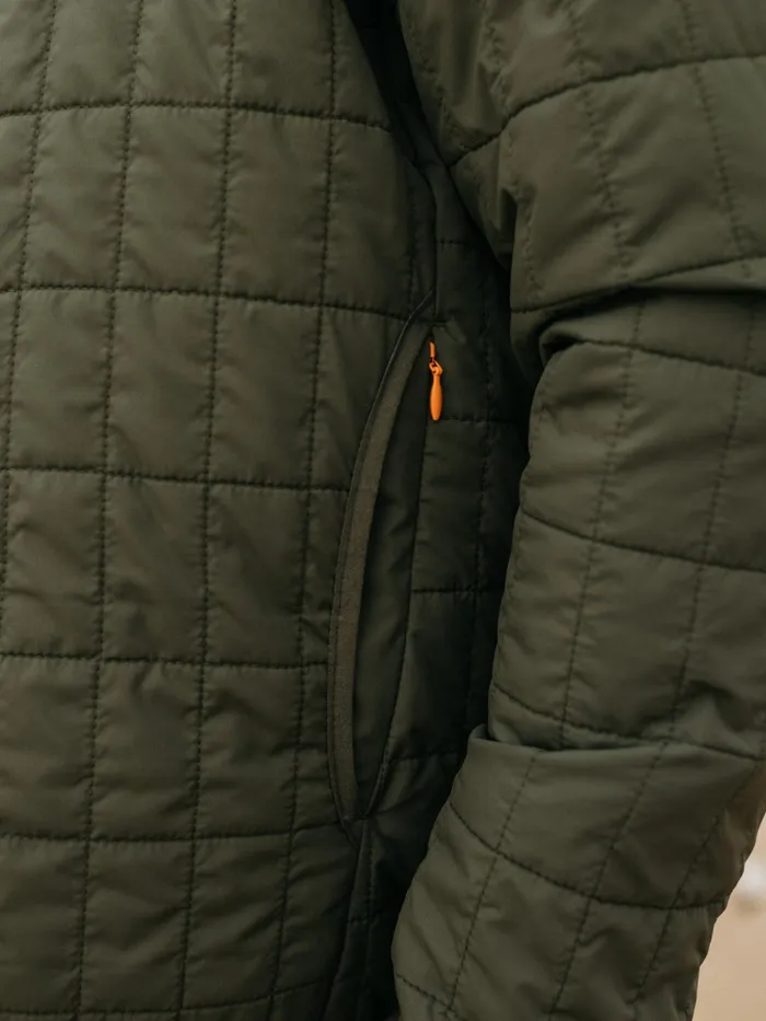 Finisterre Jackets and Coats Men Firecrest Hooded Jacket Olive