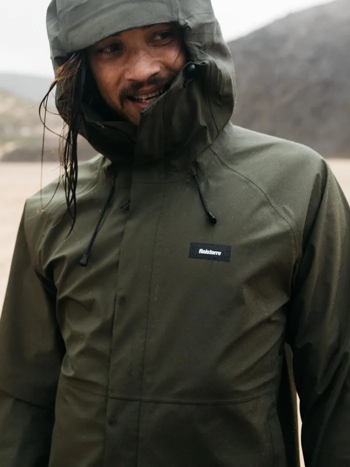 Finisterre Jackets and Coats Men Skybird Waterproof Jacket Olive