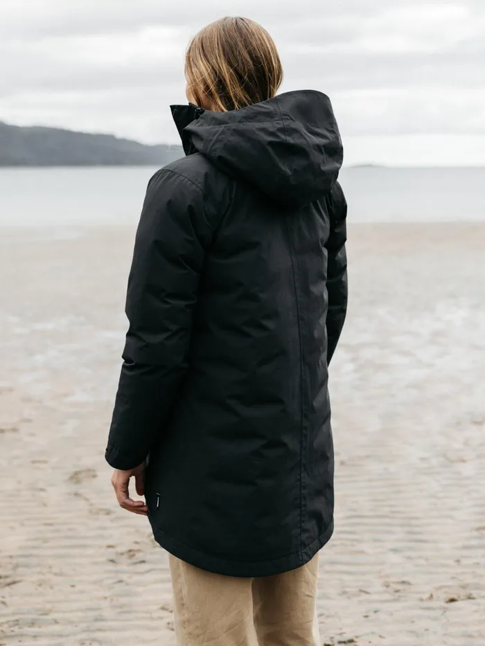Finisterre Jackets and Coats Women Caelus Waterproof Parka Black