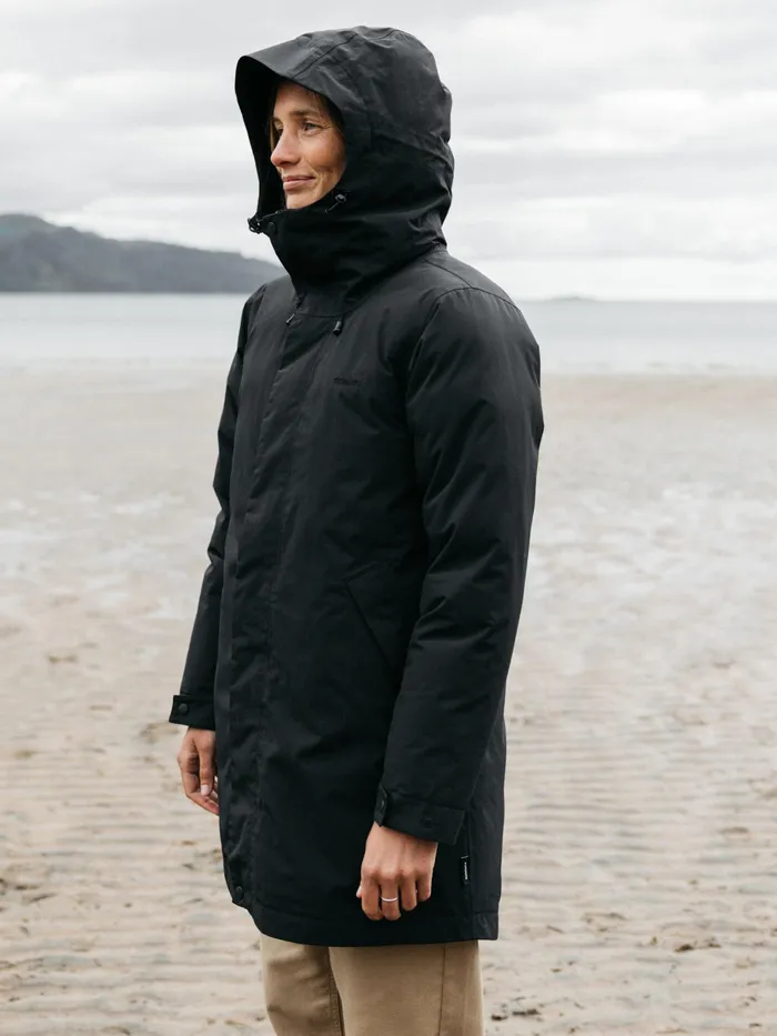 Finisterre Jackets and Coats Women Caelus Waterproof Parka Black
