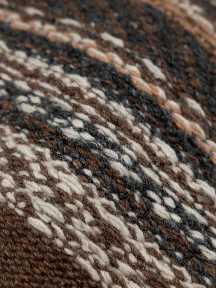 Finisterre Knitwear Women Rocall Fair Isle Roll Neck Sweater Chocolate Multi