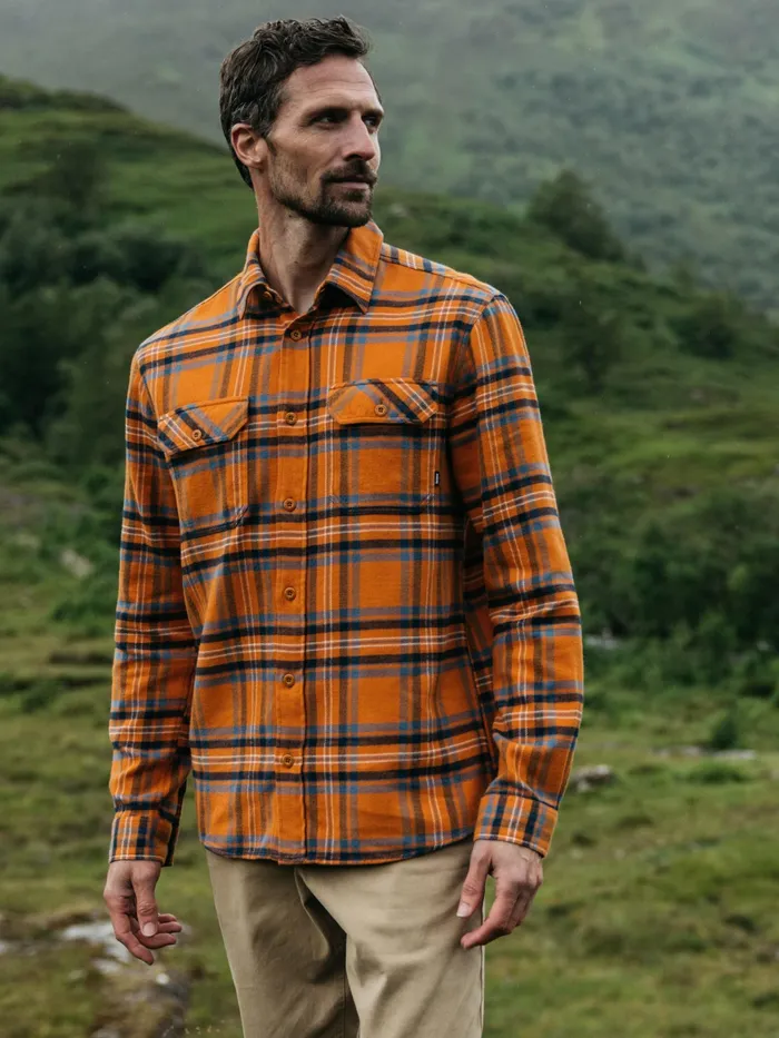 Finisterre Shirts Men Beardsmore Shirt Harvest Gold Check