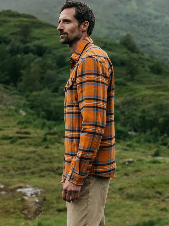 Finisterre Shirts Men Beardsmore Shirt Harvest Gold Check