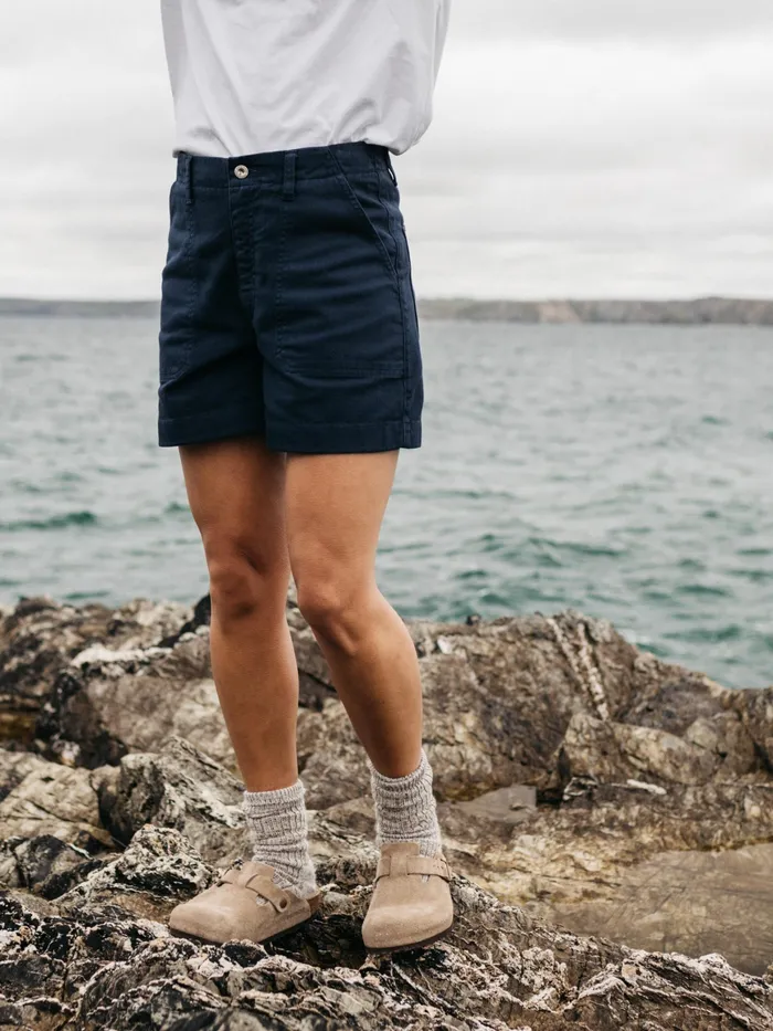 Finisterre Shorts Women Yarrel Canvas Shorts Navy