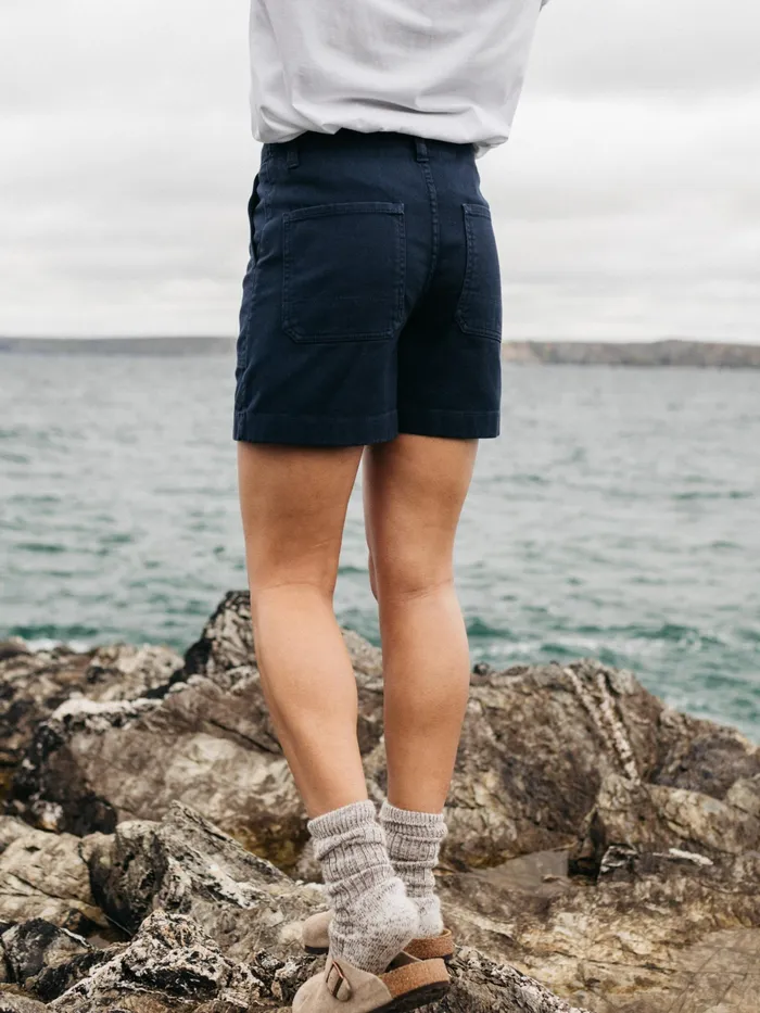 Finisterre Shorts Women Yarrel Canvas Shorts Navy